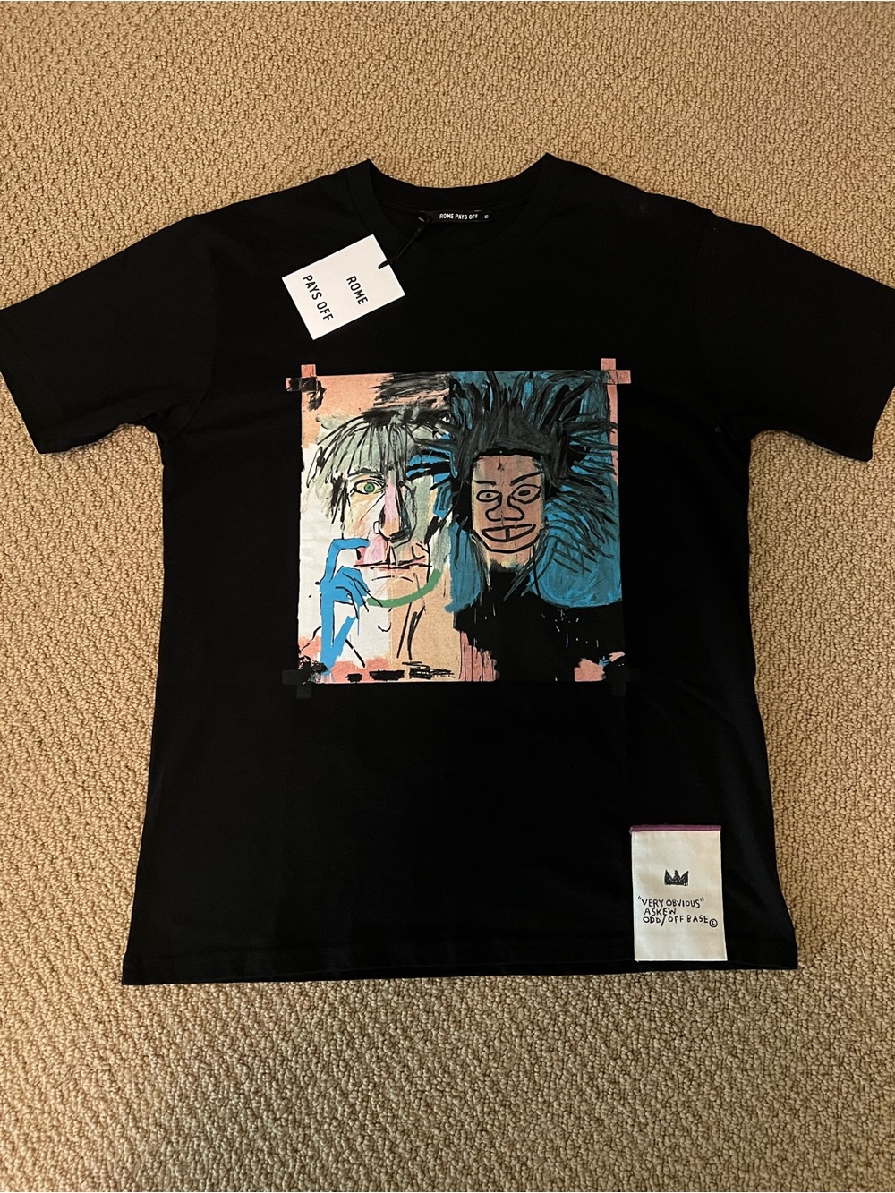 Pays Off Black Graphic Crewneck T-Shirt